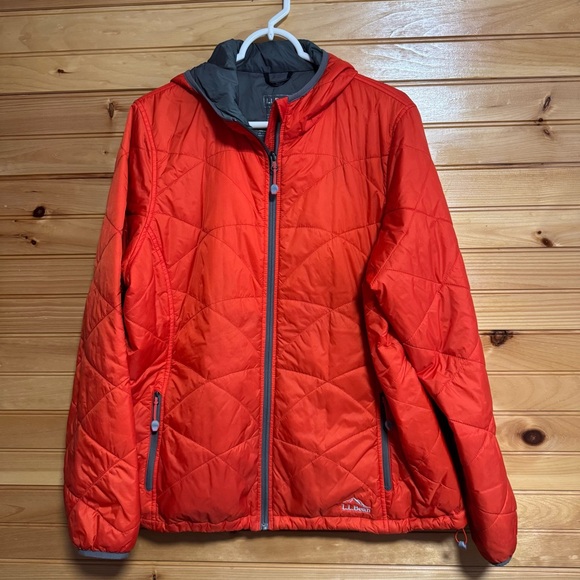 L.L. Bean Orange Classic Women’s Quilted Light Puffer Jacket Packable XL - Picture 1 of 3